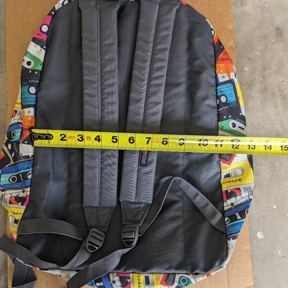 Classic Jansport Superbreak Backpack Mixtapes Cassette Tapes All Over Print - Picture 8 of 8